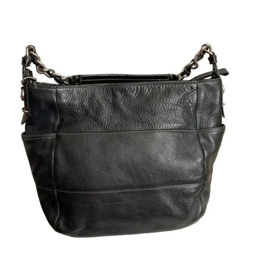 Coach Madison Tribeca Black Leather Shoulder Bag 14109